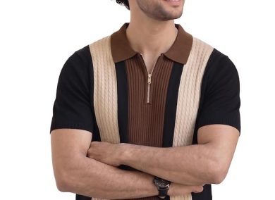 Zip Collar Polo Tshirt