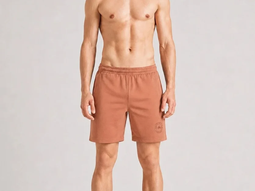Men Solid Mid-Rise Lounge Shorts — Bild 1