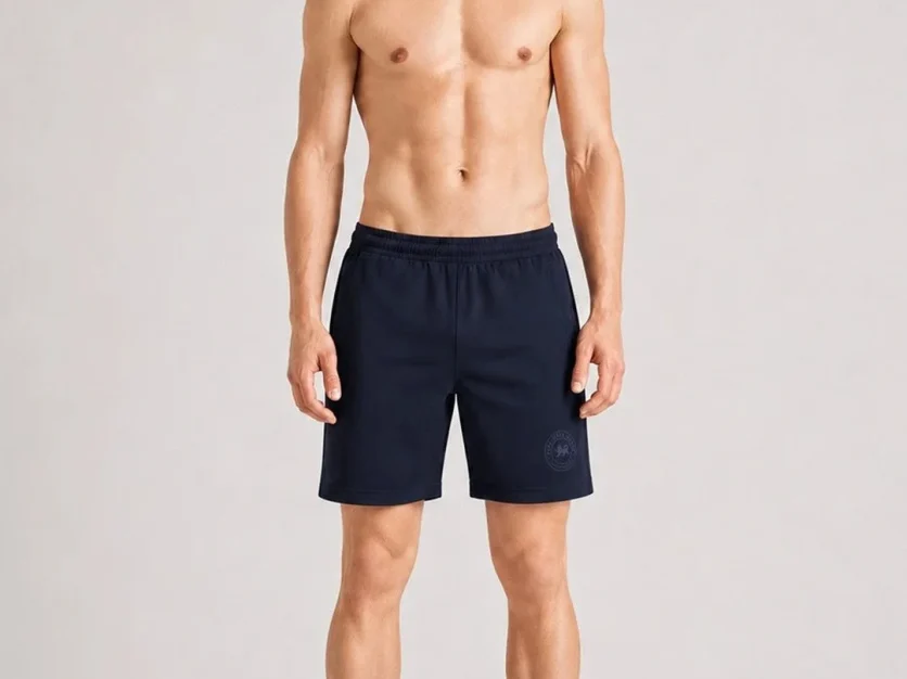 Men Solid Mid-Rise Lounge Shorts — Bild 7