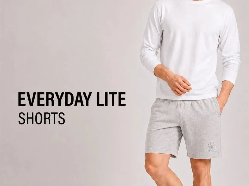 Men Solid Mid-Rise Lounge Shorts — Bild 5