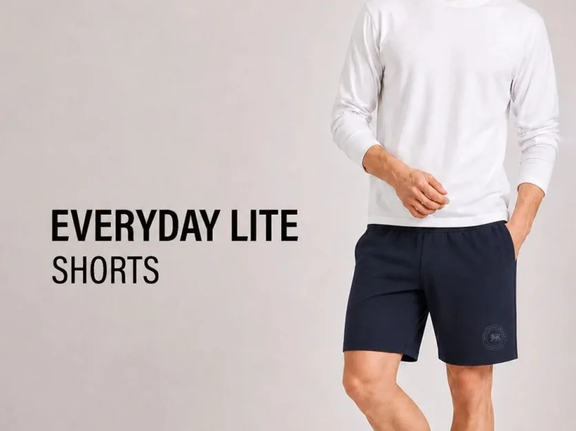Men Solid Mid-Rise Lounge Shorts — Bild 8
