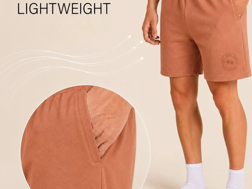 Men Solid Mid-Rise Lounge Shorts — Bild 3