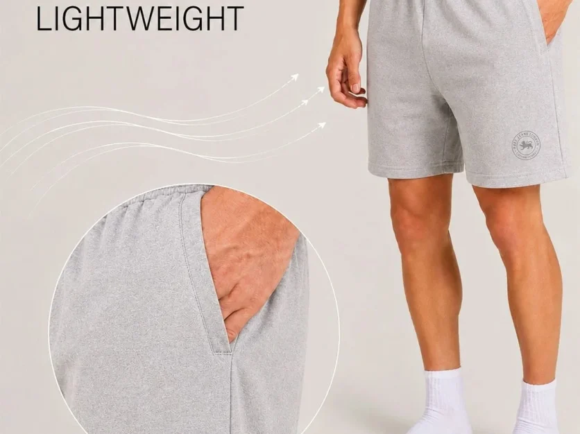 Men Solid Mid-Rise Lounge Shorts — Bild 6