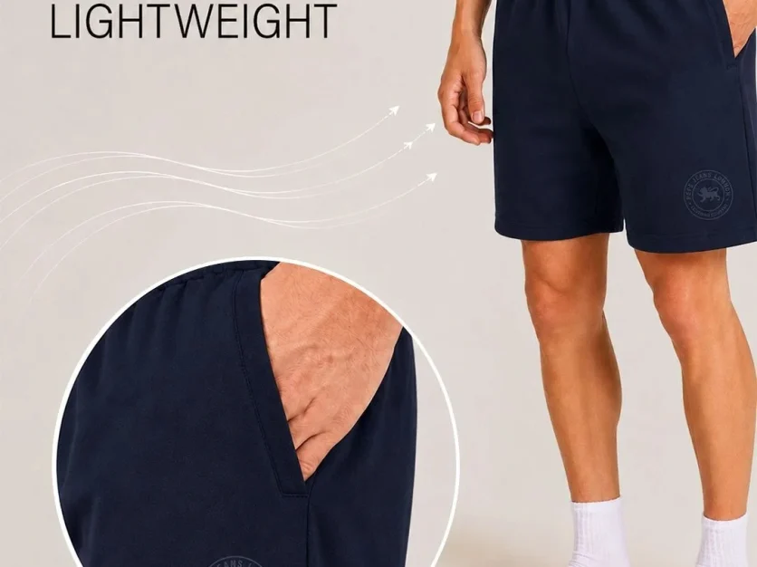 Men Solid Mid-Rise Lounge Shorts — Bild 9